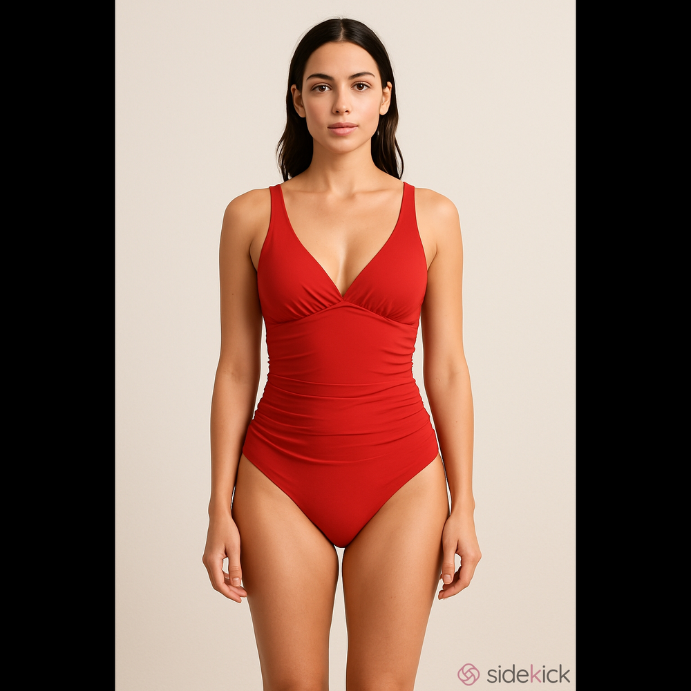 Women's Jantzen Red One Piece Swimsuit Size 8